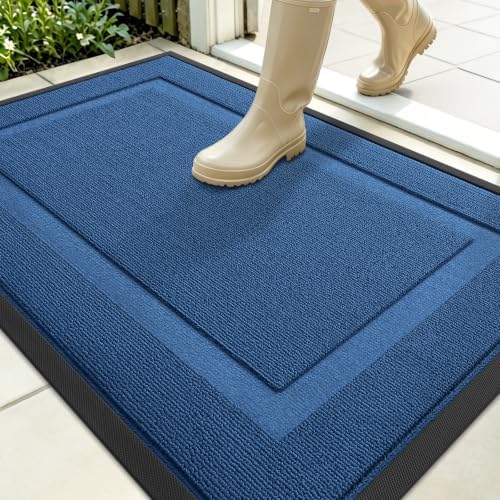 OLANLY Front Door Mat Outside 35x23, All-Season Heavy-Duty Rubber Doormat by OLANLY