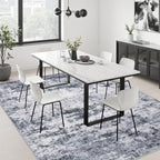 10x12 Area Rug Living Room: Modern Washable Indoor Soft Carpet Grey - Image 4