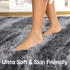 8x10 Extra Large Grey Fluffy Soft Area Rug Non-Slip for Living Room Bedroom - Image 5