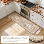 Collive Boho Kitchen Floor Mats Kitchen Runner Rugs Non Slip, 24''x71'' - Image 2