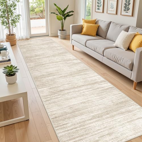 2x10 Runner Rug Non Slip,Washable Hallway Runner Rug,Brown - Image 3
