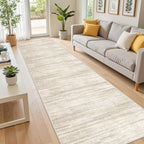 2x10 Runner Rug Non Slip,Washable Hallway Runner Rug,Brown - Image 3