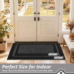 BEQHAUSE Indoor Door Mat 24" x 60", Dirt Trapper Door Mats, Black - Image 2