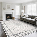 8x10 Washable Area Rugs for Living Room,Bedroom,Dining Room - Neutral Grey by Srugn