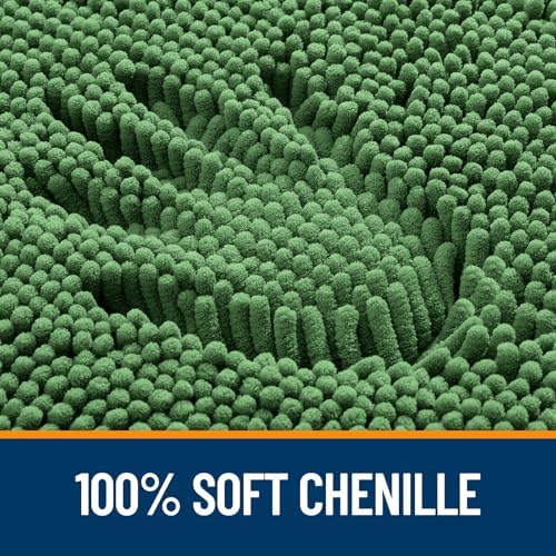 OLANLY Bathroom Runner Rugs 45x27, Extra Soft Absorbent Chenille Bath Rugs - Image 3