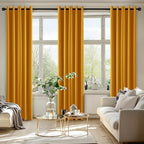MIULEE Blackout Curtains for Bedroom 2 Panel 40x72 Inch Long Mustard Yellow - Image 6