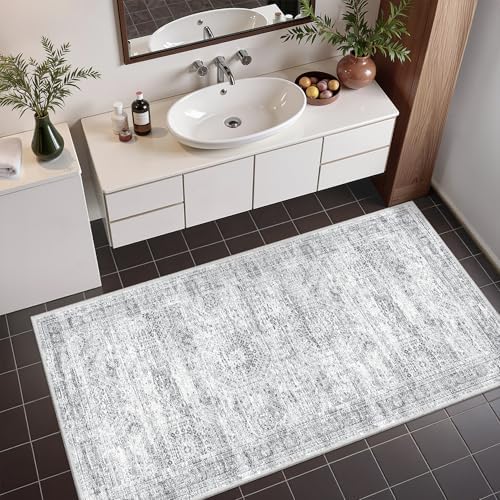 2x4 Rug Runners for Hallways Non Slip,Grey - Image 5