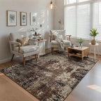 Ompaa Living Room Rug 5x7 Brown Area Rug Machine Washable Boho Coffee Rug Non Slip Abstract Vintage Indoor Large Rugs for Bedroom, Classroom, College Dorm, Farmhouse, Dining Room, Kids Playroom - Image 4