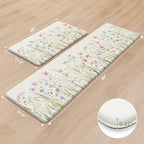 KIMODE Anti Fatigue Kitchen Mats for Floor, Floral Kitchen Rugs Set of 2 - Image 3