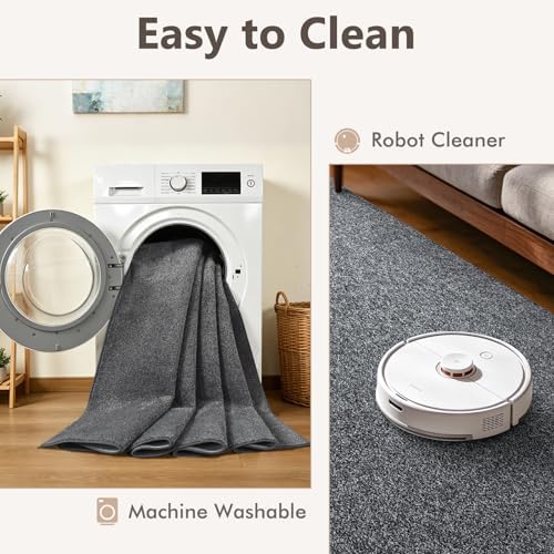 2x6 Black/White Runner Rug Washable Non-Slip for Kitchen Hallway Bathroom - Image 6