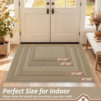 BEQHAUSE Indoor Door Mat 20" x 32", Dirt Trapper Door Mats, Beige - Image 2