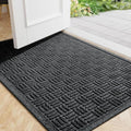 Mibao Front Door Mat Outside Entrance, 61.5" x 36", Heavy Duty Welcome Mat, Stain and Fade Resistant, Dirt Trapper Doormat, Super Absorbent Indoor Outdoor Entryway Mat with Non-Slip Backing, Black by Mibao