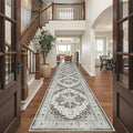 Madane Hallway Runner Rug 3x16 Washable Kitchen Runners Long, Black by Madane