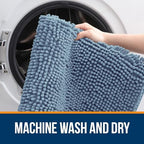 OLANLY Bathroom Runner Rugs 45x27, Extra Soft Absorbent Chenille Bath Rugs - Image 5