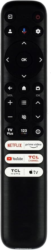 RC813 Replacement Remote for All TCL Android/Google TVs, Compatible with Q/S/FHD/UHD/QLED Series Without Voice Command