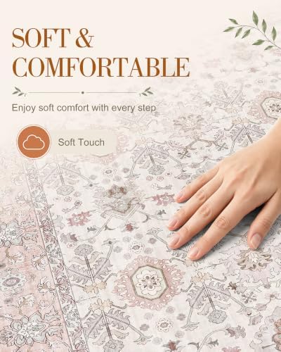 OLANLY 8x10 Washable Area Rug, Soft Non Slip Carpet for Bedroom Living Room - Image 4