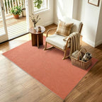 3x5 Orange/White Area Rug Washable Non-Slip Soft Thin for Bedroom Kitchen - Image 3