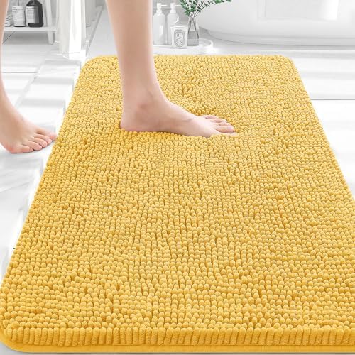 OLANLY Bathroom Rugs 30x20, Extra Soft Absorbent Chenille Bath Rugs by OLANLY