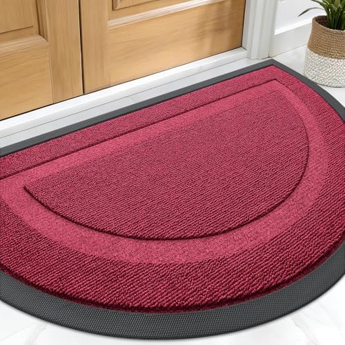 OLANLY Half Circle Front Door Mat Outside 71x23 All-Season Rubber Doormat by OLANLY