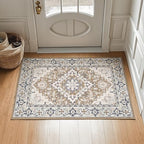 Lofus 2x3 Washable Rug for Entryway Bathroom, Non Slip Kitchen Mats Brown by Lofus