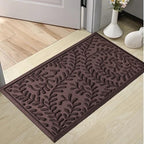 HIYARD Front Door Mat, Absorbent Dirt Trapping Welcome Door Mat Indoor Outdoor, Non Slip Entry Mat, Indoor Outdoor Door Mats, Fade Resistant, Low Profile Doormat for Entryway, 36×24, Coffee by HIYARD