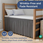 CGK Linens Dorm Room Bed Skirt Twin XL - Dorm Essentials - 36" Dark Grey - Image 6