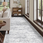 4x10 Runner Rug Non Slip,Washable Hallway Runner Rug,Grey - Image 4