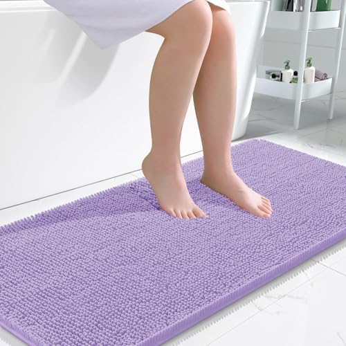 OLANLY Bathroom Runner Rugs 45x27, Extra Soft Absorbent Chenille Bath Rugs by OLANLY