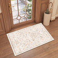 SameBed Washable 2x3 Entryway Area Rug, Vintage Kitchen Rug Cream Beige by SameBed