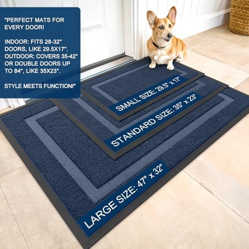 OLANLY Front Door Mat Outside 59x34, All-Season Heavy-Duty Rubber Doormat - Image 2