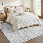 Area Rug 6x9 Living Room Rugs: Washable Modern Rug Non-Slip Soft Rugs Stain Resistant Printed Rug Indoor Carpet for Bedroom Kitchen Dining Room Nursery Home(Grey, 6'x9') - Image 2