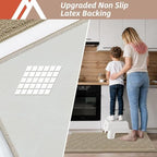 COSY HOMEER 48x20/30X20Inch Kitchen Rug Mats Non-Slip Washable,Beige - Image 4
