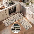 KIMODE Anti Fatigue Kitchen Mats for Floor,Farmhouse Kitchen Rugs Sets of 2 - Image 3