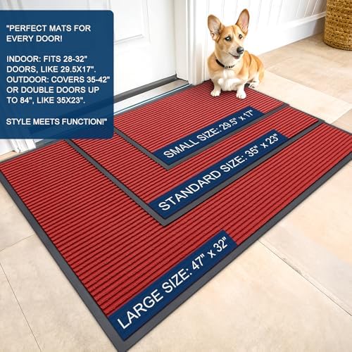OLANLY Front Door Mat 71x47, Waterproof Heavy-Duty Indoor Outdoor Doormat - Image 2