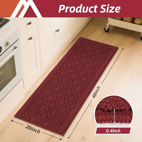 COSY HOMEER Kitchen Rugs and Mats 20"x48" Non Slip Kitchen Mats for Floor - Image 2