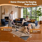Veken Non Slip Cushioned Rug Pad Gripper, Felt and Silicone Backing, 10 x 12 Ft, 1/4" Thick Carpet Liner Protector Mat for Area Rugs and Hardwood Floors, with Over 99 Pcs Anti-Slip Strips Pattern - Image 2