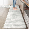 KIMODE Kitchen Mats Cushioned Anti Fatigue,Abstract Grey Farmhouse Rugs Set by StayinComfortCookwithJoy