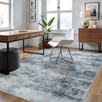 5x8 Area Rugs for Living Room Washable Bedroom Dining Room Blue Grey - Image 3