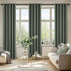 MIULEE Blackout Curtains for Bedroom 2 Panel 40 x 72 Inch Long Dark Mallard - Image 6