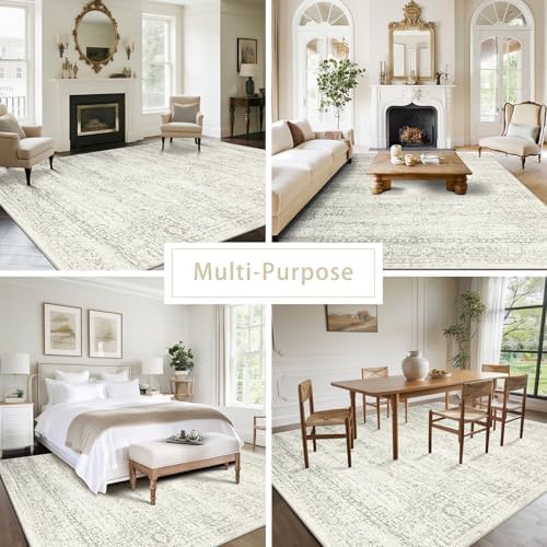 Washable Rugs 6x9 Area Rugs for Living Room,Bedroom,Dining Room-Beige Green - Image 6