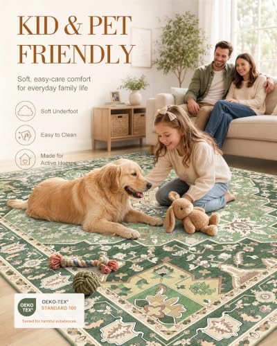 OLANLY 2x4 Washable Accent Rug Non Slip Carpet for Entryway Kitchen Bedside - Image 5