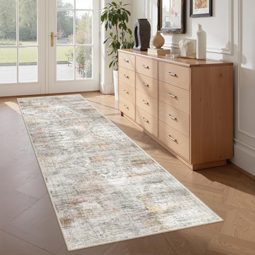 2x6 Runner Rug Non Slip,Washable Hallway Runner Rug,Green by Restydon