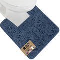 GORILLA GRIP Chenille Bath Rug Mat for Square Toilet Base, 24x19 Navy by GorillaGrip