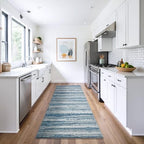 Chicrug 2x6 Blue Washable Runner Rug for Hallway Kitchen Entryway Non Slip - Image 3
