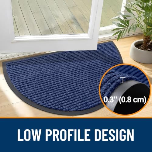 OLANLY Half Circle Front Door Mat 47x32, Waterproof Heavy-Duty Doormat - Image 4
