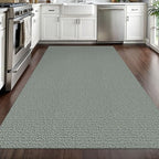 EARTHALL Washable Area Rug, Non Slip Entryway Rug, 4x6 Ft, Green/Grey - Image 5