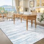 Area Rug 5x7 Living Room Rugs: Washable Modern Rug Non-Slip Soft Rugs Stain Resistant Printed Rug Indoor Carpet for Bedroom Kitchen Dining Room Nursery Home(Blue, 5'x7') - Image 3