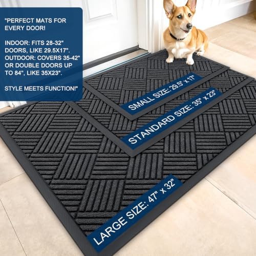 OLANLY Front Door Mat Outside Entrance 47x23, Waterproof Heavy-Duty Doormat - Image 2
