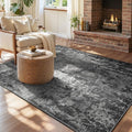 Entryway Rug 3x6 Black Bedroom Area Rug Washable Non Slip Abstract Boho Rugs for Indoor Entry, Kitchen, Classroom, Bathroom, Kids Girls Room, Office, College Dorm Small Carpet by OmpaaHomeDecor