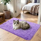 2x3 Purple Fluffy Soft Area Rug Non-Slip for Entryway Bedroom Dorm Hallway - Image 2
